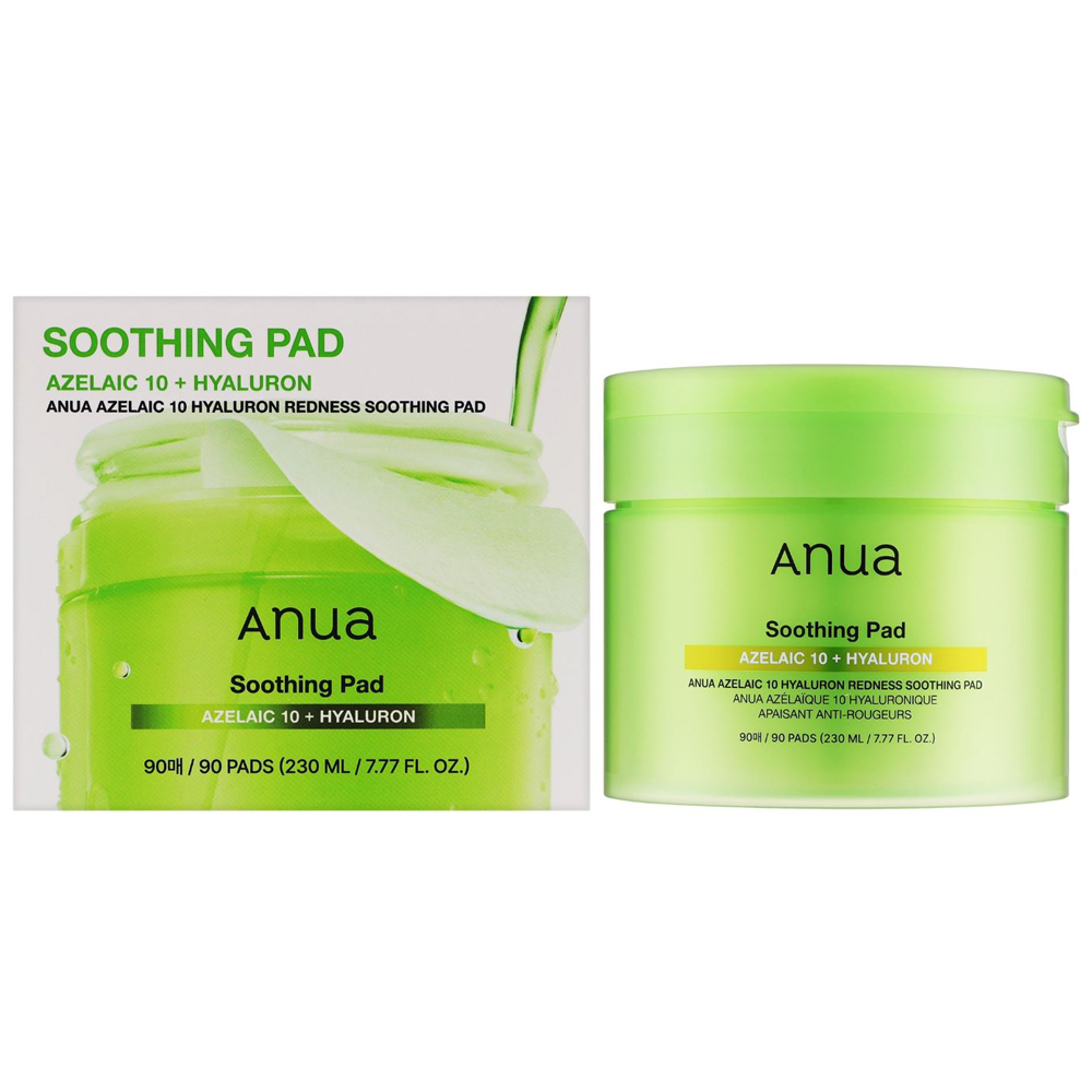 Anua Azelaic 10 Hyaluron Redness Soothing Pad, 90шт