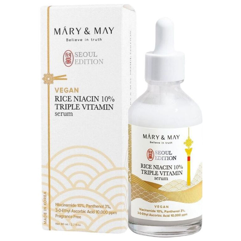Mary & May Rice Niacin 10% Triple Vitamin Serum, 80мл